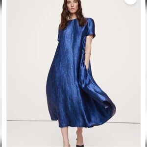 NWT Banana Republic Aurelia Royal Blue Trapeze Maxi Dress M
